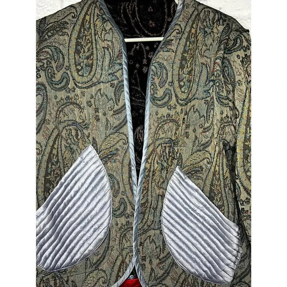 Parsley & Sage reversible tapestry paisley print cotton silk Jacket, size S. - Picture 9 of 16